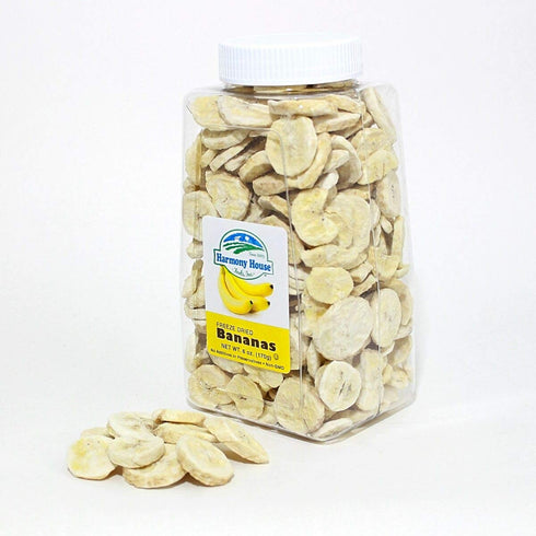 (6 oz, Harmony House Foods Freeze-Dried Banana, slices Quart Size Jar)