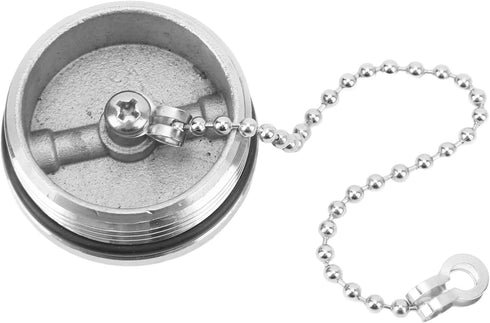 Fuel Tank Cap, 38mm Stainless Steel Boat Fuel Tank Cap with Chain, Replacement Gas Fill Cap Marine Hardware