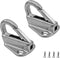 Pair of Spring Snap Attach Rope Hooks, SS 316 Fender Spring Hook for Marine Clothes and Boat Hardware
