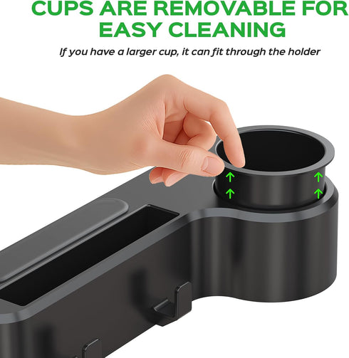 Xoxocos 1/1.25 Golf Cart Armrest with Cup Holder - Universal Fit for EZGO/Club Car/Yamaha Rear Seat, Fits Square Tube
