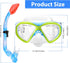 Kids Snorkel Set, Dry Top Snorkeling Gear for Youth Boys Girls Age 5-15, Tempered Glass Mask and Snorkel
