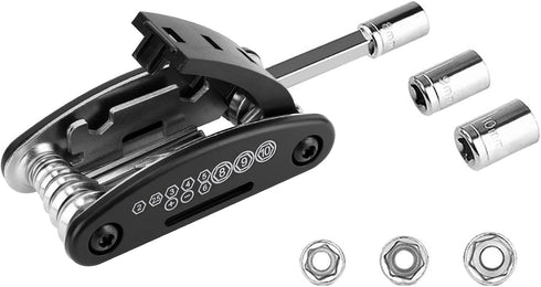 WOTOW 16 in 1 Bike Repair Tool Kit, Portable Multitool for Mountain Bike Maintenance with Hard Carrying Case