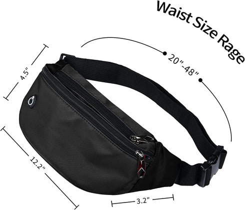 Waterproof Fanny Pack for Men Women, Sports Waist Bag Pack, Belt Bag for Travel Hiking Running