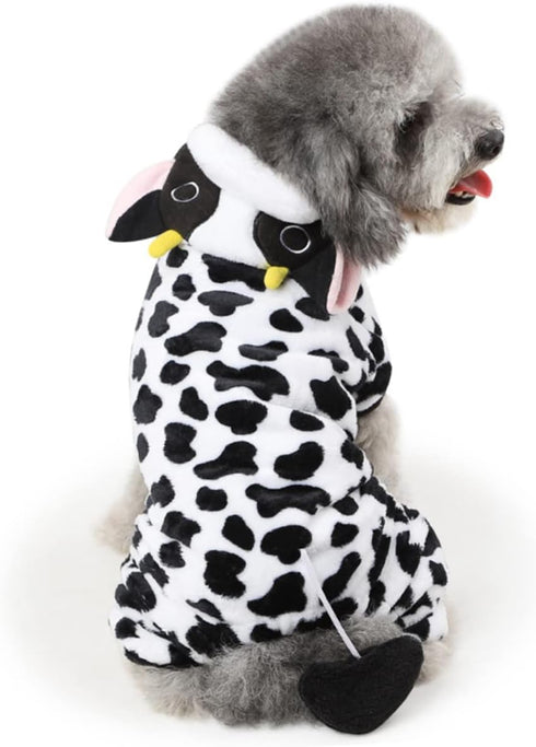 Warm Pet Clothes - Dog Milk Cow Sweater Hoodie, Halloween & Christmas Costume for Dogs & Cats