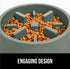 Gorilla Grip Slow Feeder Dog and Cat Bowls - Interactive Puzzle Toy, 1 Cup Sage Green, BPA Free
