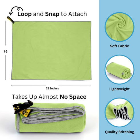 Backpacking 16x28) Ultralight Quick Dry Microfiber Soft Fast Drying Hand and Face Towel Wash Cloth Camping Yoga Hiking