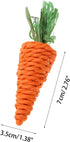 WOZUN 5-Piece Rabbits Chew Toy Natural Grass Carrot Small Animal Teeth Grinding Rabbits Chew Carrot for Teeth Grinding
