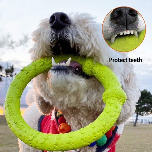 LaRoo Dog Toys for Aggressive Chewers, Floatable Dog Flying Disc, 3 Sizes Dog Tug Toy, Interactive Dog Toys