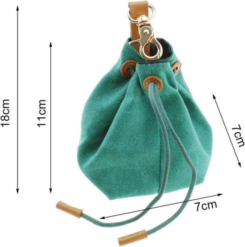 Create Idea Dog Treat Pouch, Cleanable Dog Treat Training Bag with Clip and Drawstring for Dog Training Outdoor