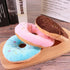 2 PCS Blue Donut Shape Plush Pet Toy - Lovely Squeaky Chew Toy with Chew Guard Technology for Dogs