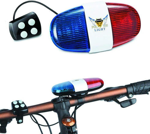 Kids Bike Police Sound Light - Oumers Electronic Horn Bike LED Light, Christmas Birthday Gift (Batteries Not Included)