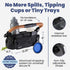 14"-19" rubyloo Dog Stroller Caddy Organizer with Poop Bag Dispenser, Treat Pocket, Water Bowl Dog Stroller Accessories