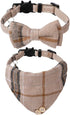 Faleela 2 Pack Breakaway Cat Collar with Bells, Adjustable Cat Collars with Bandana, Accessories for Small Dogs