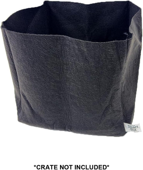 L121212 Smart Pot Milk Crate Liner - 12" x 12" x 12", Black