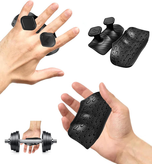 FVVWVV 2 Pair Weight Lifting Grips for Men Women, Ergonomics Workout Silicone Gym