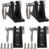 VTurboWay 4 Pack Marine Grade Nylon Bimini Top 90° Plastic Deck Hinge with Pin & Ring, 316 Stainless Steel