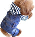 SILD Pet Denim Jumpsuit Dog Jeans, Cool Blue Coat for Medium Small Dogs, Classic Jacket Puppy Vintage Washed Vests