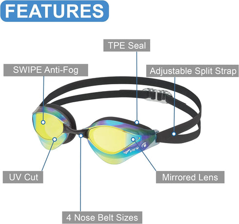 View V-230ASA Blade Orca Swipe Racing Swim Goggles
