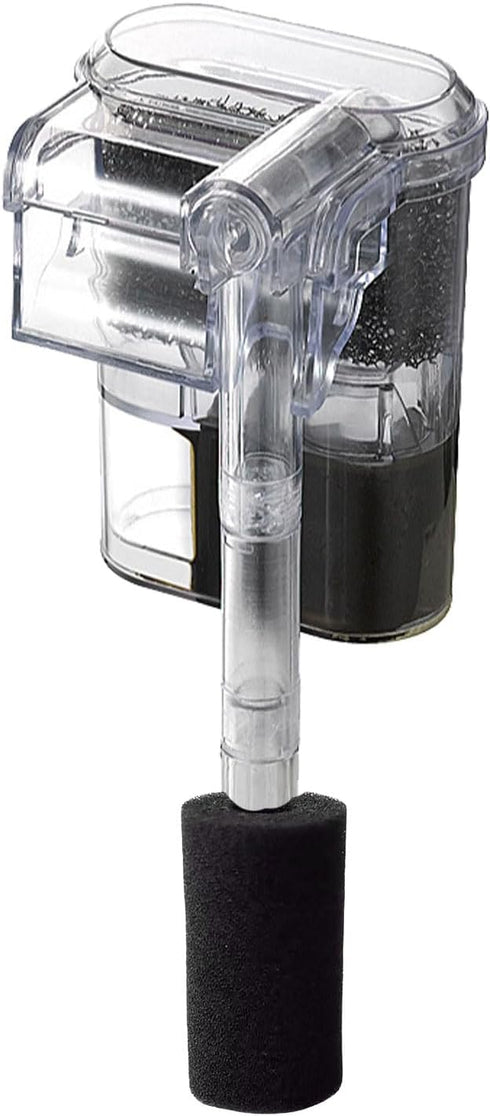 Quiet Hang on Aquarium Filter for Betta, Slim HOB Fish Tank Filter for 3-10 Gal Aquascaping with 1 Pre-Filter Sponge