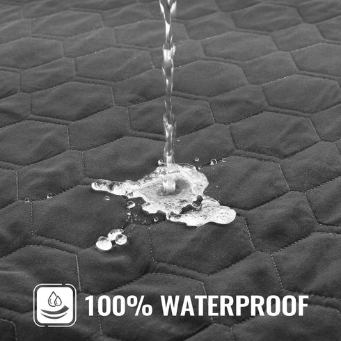 nanbowang Waterproof Dog Bed Covers, Washable Pet Hair Easy to Remove Quilted Pillow Cover for Dog/Cat (20X30X6