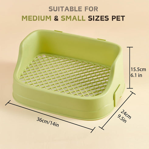 Chinchillas Rabbit Litter Box, Small Animals Litter Tray for Cage Detachable Bedding Litter Pan Potty Toilet Trainer