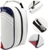 Golf Shoe Bag - PU Leather Carrier Bag, Dustproof Socks Storage, Elegant Cool Golf Tote for Men Women (White)
