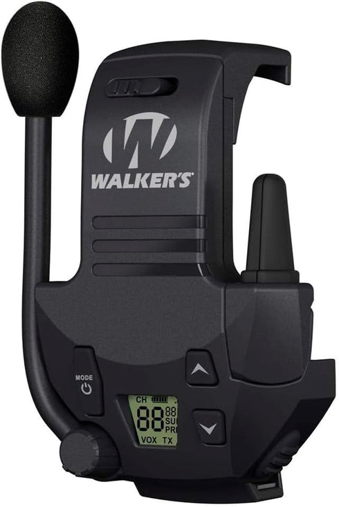 Walker's Razor Walkie Talkie Attachment - 22 Channels 3 Miles Range Distance Voice-Activated