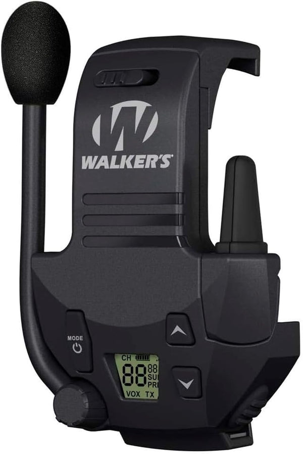 Walker's Razor Walkie Talkie Attachment - 22 Channels 3 Miles Range Distance Voice-Activated