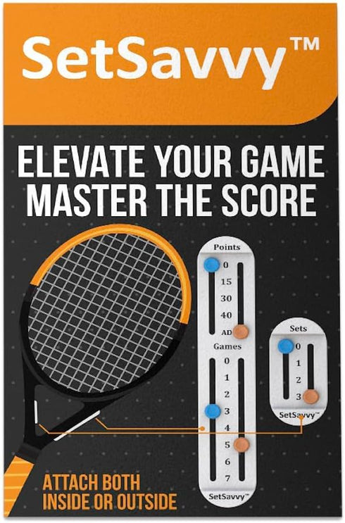 Tennis Score Keeper for Racket and Paddle Easy-to-Mount Point Tracker for Recording Points Games and Sets