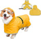 Dog Raincoat with Hood for Medium Dog - Luccalily Waterproof Jacket with Reflective Strip, Adjustable Belly Strap