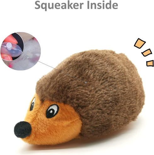 Hedgehogz Squeaky Dog Toy, Stuffed Plush for Small Medium Dogs, 8 Inch, 2 Pack