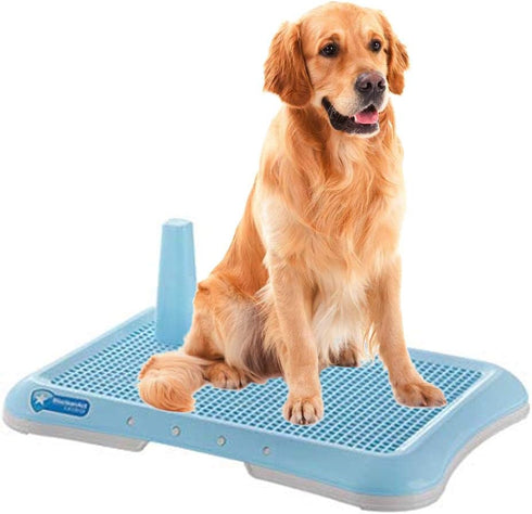 PENCK Dog Training Pads Pet Toilet for Puppies - Mesh Grid PP Pet Training Toilet with Tray & Shovel for Potty Trainer