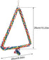 Hypeety Birds Rope Triangle Perch - Adjustable Parrot Cage Stand Chewing Swing Toy Ropes for Small Medium Parrots