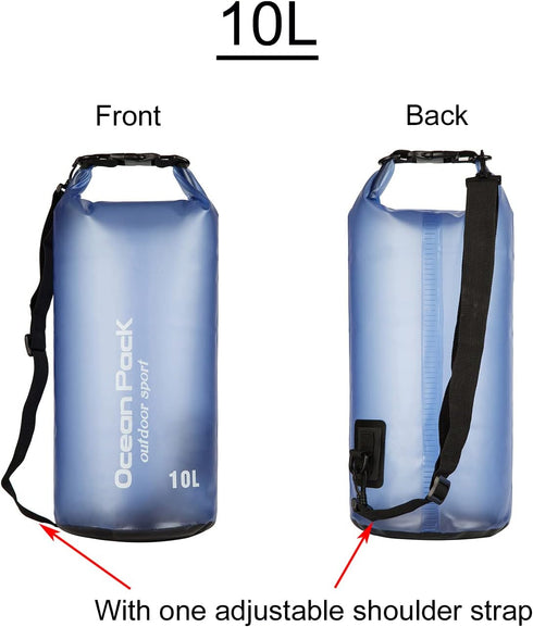 Floating Waterproof Dry Bag for Women Men, 10L/20L Roll Top Lightweight Storage Bag for Watersports, Travel, Beach
