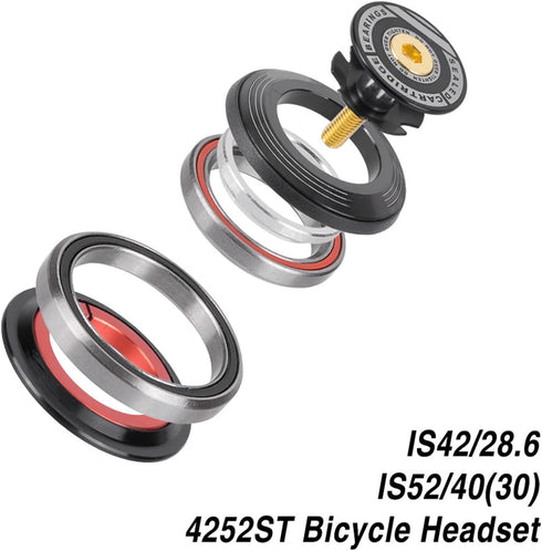 VGEBY1 Bicycle Headset Tapered Tube 42 52MM, Bike Front Fork Headset Cycling Accessory