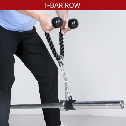 Tricep Rope 27 & 36 Inches - 2 Colors Fitness Attachment Cable Machine Pulldown Heavy Duty Coated Nylon Rope