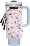 Water Bottle Pouch for Stanley Cup Quencher Adventure 40oz & Simple Modern 40oz Tumbler, Phone Holder for Running (Pink)
