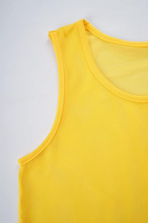 12 Pack(1-12) Bibs/Scrimmage Numbered Jerseys/Soccer Pinnies/Team Training Vest for Adult Youth Kids.