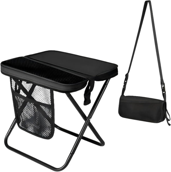 abhideepuecom Portable Folding Camping Stool, Ultralight 1.65 LBS Collapsible Foldable Camp Seat with