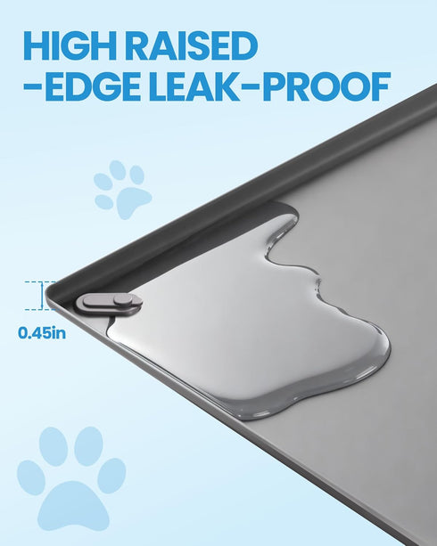 24" 24" 4 Pee Pad Holder for Dogs - x Non-Slip Silicone Puppy Potty Training Tray with Magnetic Clips & Leak-Proof