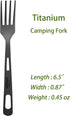 Titanium Utensils Set, Ultra-light Spoon Fork Knife with Carabiner for Camping and Travel