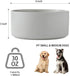 6'' Ceramic Dog Bowl - 30Oz Classic Dog Food and Water Bowl for Small and Medium Dogs, Heavy Duty Non-Slip Dish, Grey