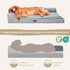 Orthopedic Dog Bed for Large Dogs, Waterproof Bed with Bolsters, Removable Washable Cover & Non-Skid Bottom (Large,