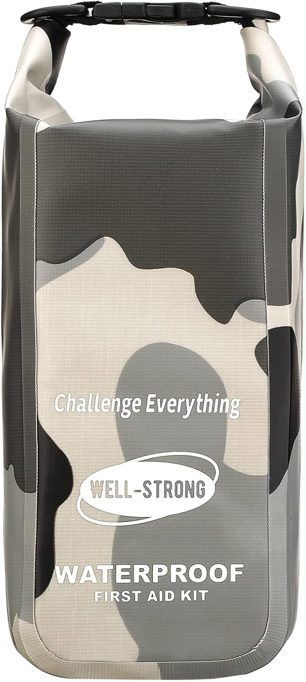 Waterproof Emergency Kit for Boat, Fishing, Kayaking, Swimming, Camping, Rafting, Beach - Camouflage Grey