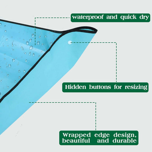 Wenfan 39.37" Camp Shower Tent Mat Non Slip Camping Mat Foldable Outdoor Shower Tent Floor Mat Portable Changing Tents