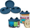 3 Pack Small Cat Food Can Lids, Silicone Covers for 3 oz & 2.5 oz Cat Food Cans, Dark Blue