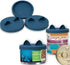 3 Pack Small Cat Food Can Lids, Silicone Covers for 3 oz & 2.5 oz Cat Food Cans, Dark Blue