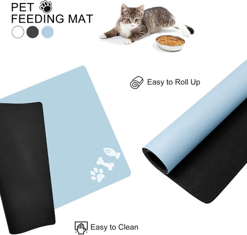 Absorbent Dog Food Mat, Quick Dry Dog Water Dispenser Mat, Easy Clean Pet Accessories Supplies