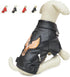 Lovelonglong Black Eagle Embroidery Dog Leather Jacket, Warm Coats for Large Medium Small Dogs, XL