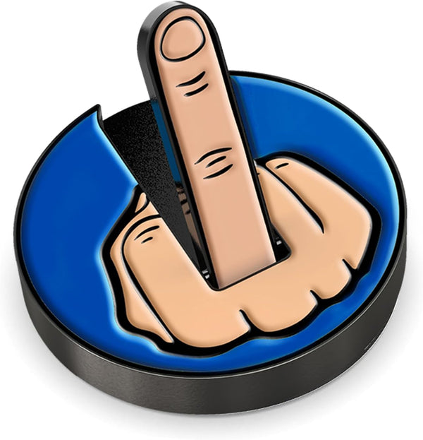 Ultimate Middle Finger Golf Ball Marker with Magnetic Hat Clip, Funny Alignment Ball Mark for Golf Lovers
